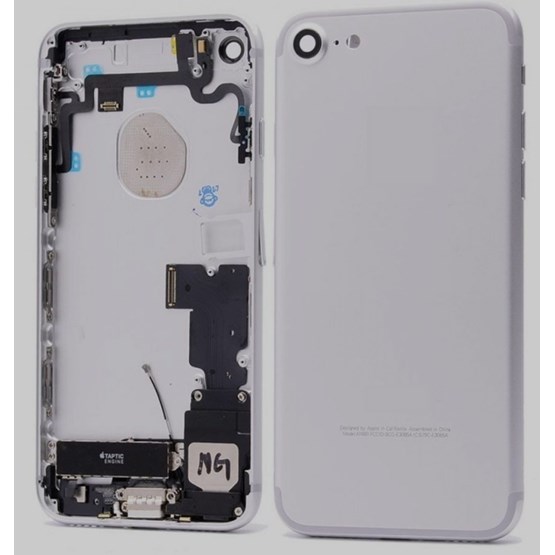 Apple iPhone 7 - 7G Arka Kasa Full Dolu Gümüş Silver