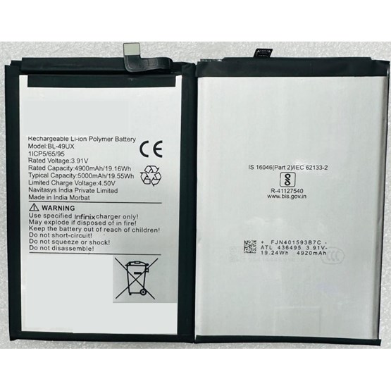 İnfinix Note 50 Pro 4G X6855 Batarya Pil