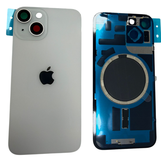 İphone 14 / 14 Plus Kamera Camlı Full Kapak (Beyaz)