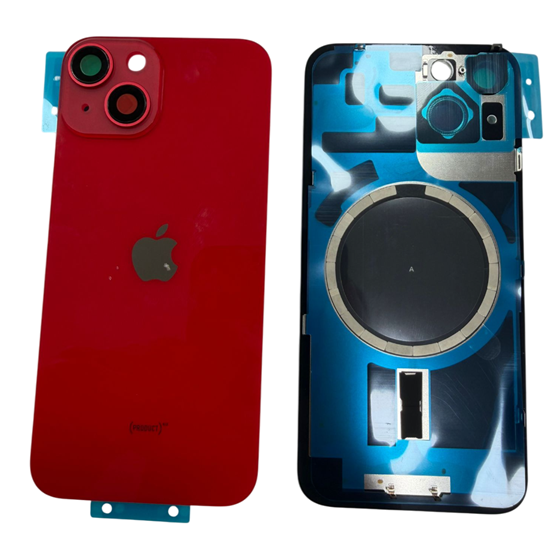 İphone 14 / 14 Plus Kamera Camlı Full Kapak (Kırmızı)