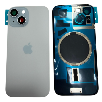 İphone 15 / 15 Plus Kamera Camlı Full Kapak (Mavi)