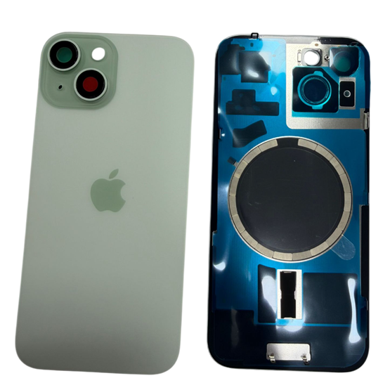 İphone 15 / 15 Plus Kamera Camlı Full Kapak (Yeşil)