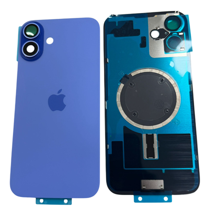 İphone 16 / 16 Plus Kamera Camlı Full Kapak Mavi