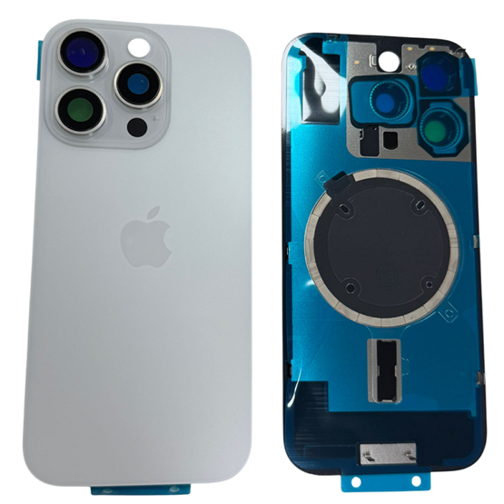 İphone 16 Pro Kamera Camlı Full Kapak (Beyaz)