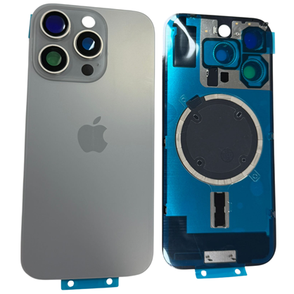 İphone 16 Pro Max Kamera Camlı Full Kapak (Natürel Titanyum)