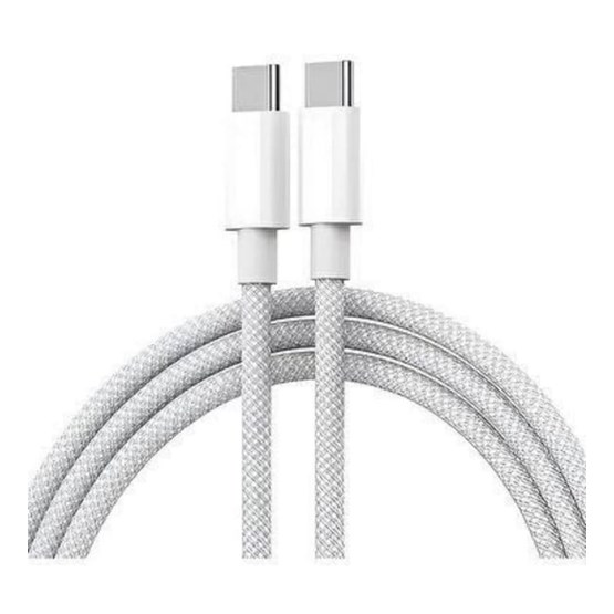 İphone 20w Hızlı Şarj Kablosu Örgülü (Beyaz)