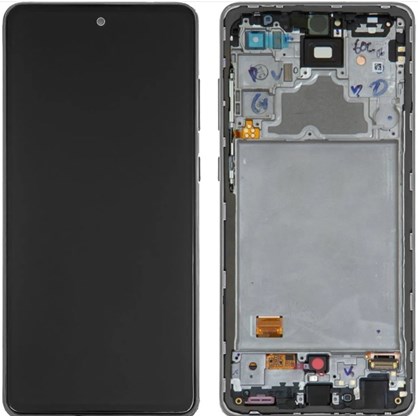 Samsung Galaxy A72 SM-A725 Lcd Ekran Dokunmatik (Çıtalı Siyah Servis)