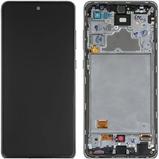 Samsung Galaxy A72 SM-A725 Lcd Ekran Dokunmatik (Çıtalı Siyah Servis)