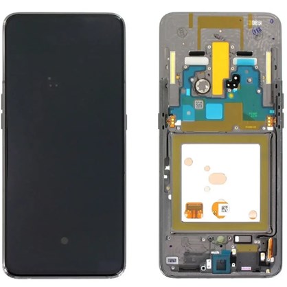Samsung Galaxy A80 SM-A805 Lcd Ekran Dokunmatik (Çıtalı Servis Orijinal Siyah)