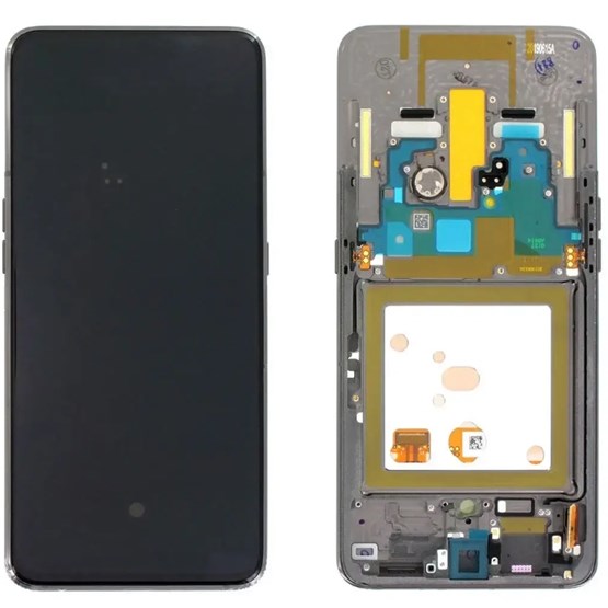 Samsung Galaxy A80 SM-A805 Lcd Ekran Dokunmatik (Çıtalı Servis Orijinal Siyah)