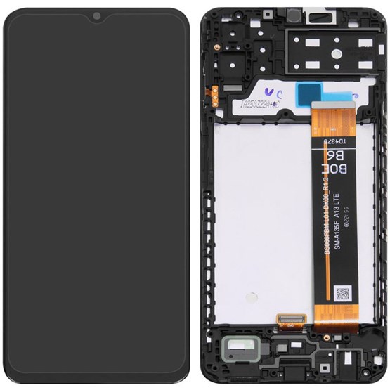 Samsung Galaxy M13 SM-M135 Ekran Dokunmatik (Servis Çıtalı Siyah)