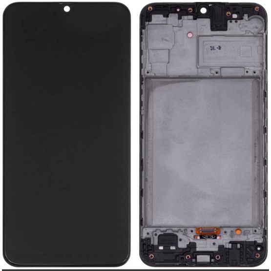 Samsung Galaxy M31 SM-M315 Ekran Dokunmatik (Servis Çıtalı Siyah)