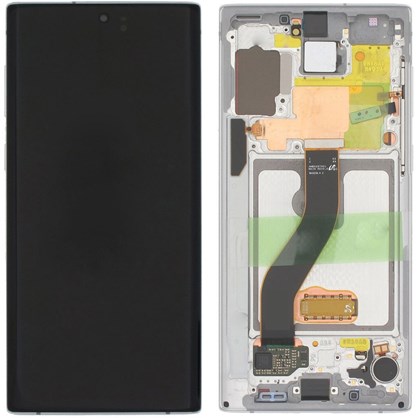 Samsung Galaxy Note 10 SM-N970 Ekran Dokunmatik (Servis Çıtalı Beyaz)