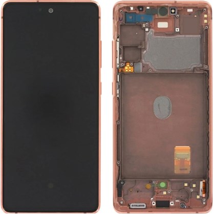 Samsung Galaxy S20 FE Ekran Dokunmatik (Servis Çıtalı Turuncu)