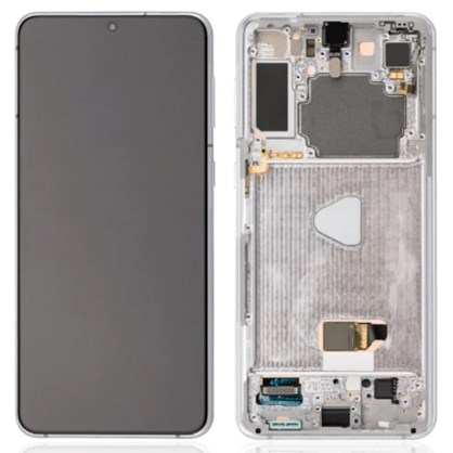 Samsung Galaxy S21 Ekran Dokunmatik (Çıtalı Servis Gümüş)
