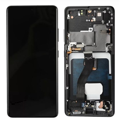 Samsung Galaxy S21 Ultra Ekran Dokunmatik (Çıtalı Servis Siyah)