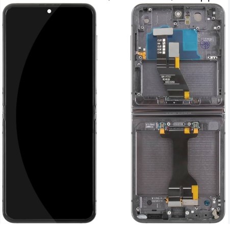 Samsung Galaxy Z Flip 5 5G Ekran Dokunmatik (Servis Siyah Çıtalı)