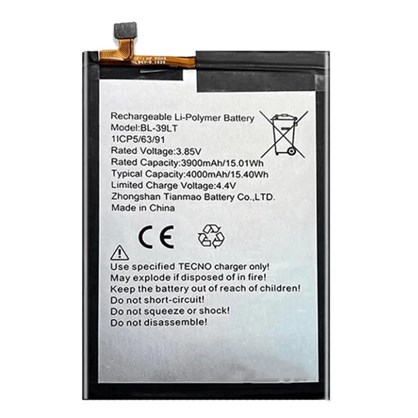 Tecno Spark 4 Lite Batarya Pil