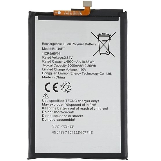 Tecno Spark 5 Air Batarya Pil