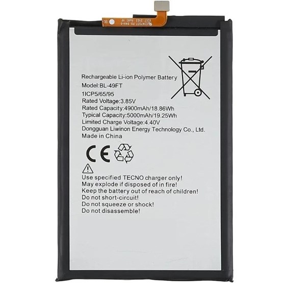 Tecno Spark 5 Pro Batarya Pil