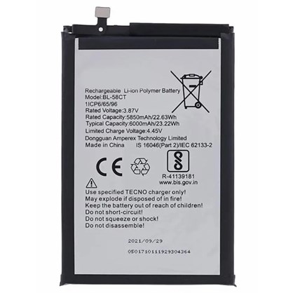 Tecno Spark 7 Batarya Pil