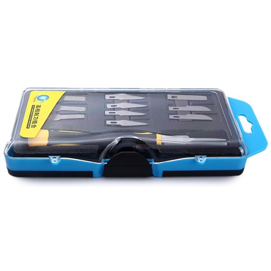 WL-9303AB Çok amaçlı Neşter Maket Bıçak Seti (14 Uçlu)