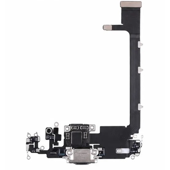 Apple iPhone 11 Pro Şarj Soketi Kulaklık Mikrofon Filmi Flex Gri