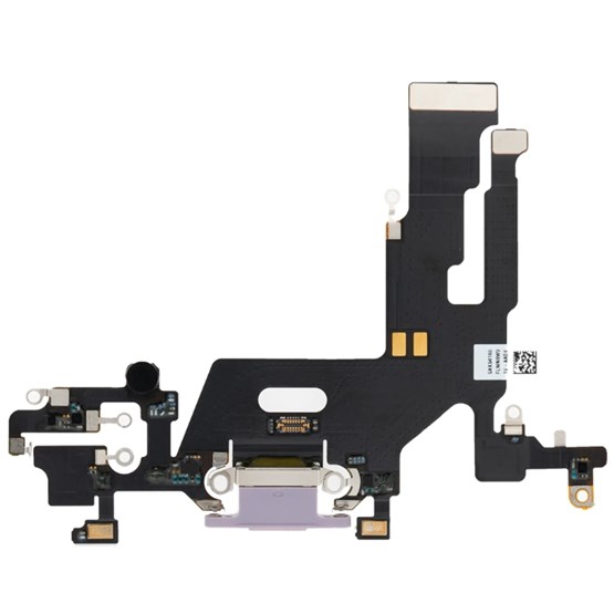 Apple iPhone 11 Şarj Soketi Kulaklık Mikrofon Film Bordu Mor