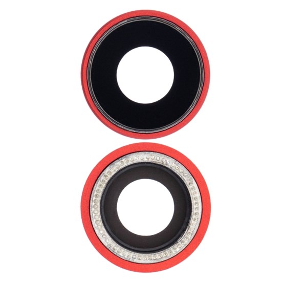 Apple iPhone XR Kamera Camı Kamera Lensi Full Kırmızı