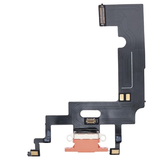 Apple iPhone XR Şarj Soketi Kulaklık Mikrofon Film Bordu Mercan Coral