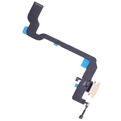 Apple iPhone XS Şarj Soketi Kulaklık Mikrofon Film Bordu Gold Altın