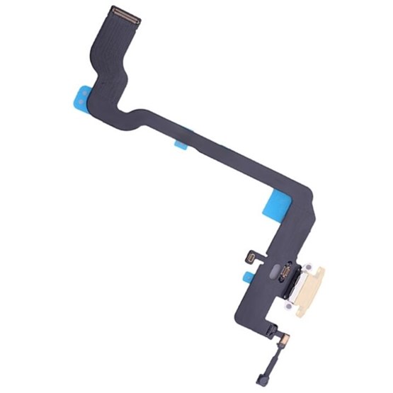 Apple iPhone XS Şarj Soketi Kulaklık Mikrofon Film Bordu Gold Altın