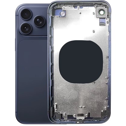 iphone 11 için 17 Pro Görünümlü Dönüşüm Kasa Mavi